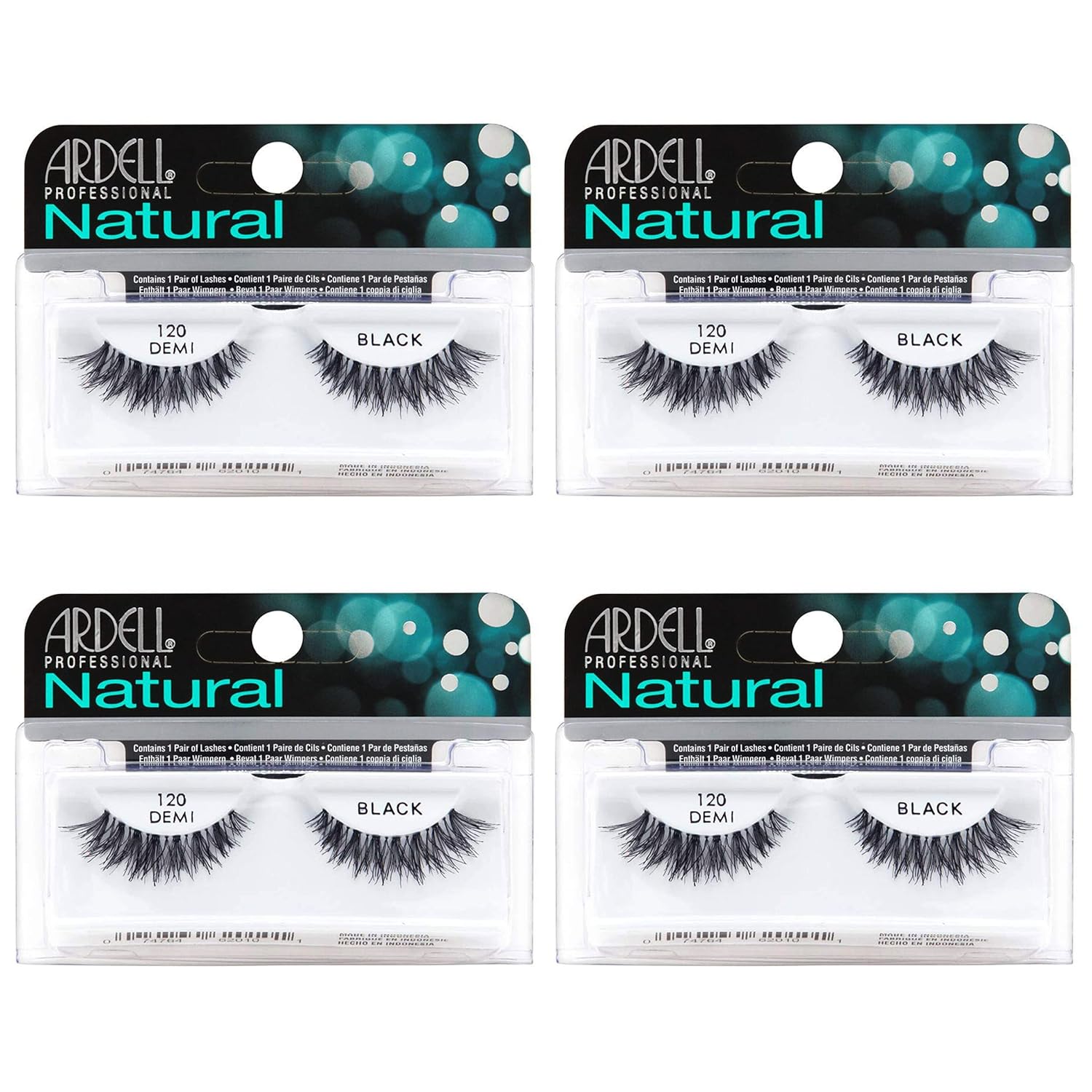 Ardell Natural Lashes - 120 Black, 6 count