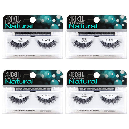 Ardell Natural Lashes - 120 Black, 6 count