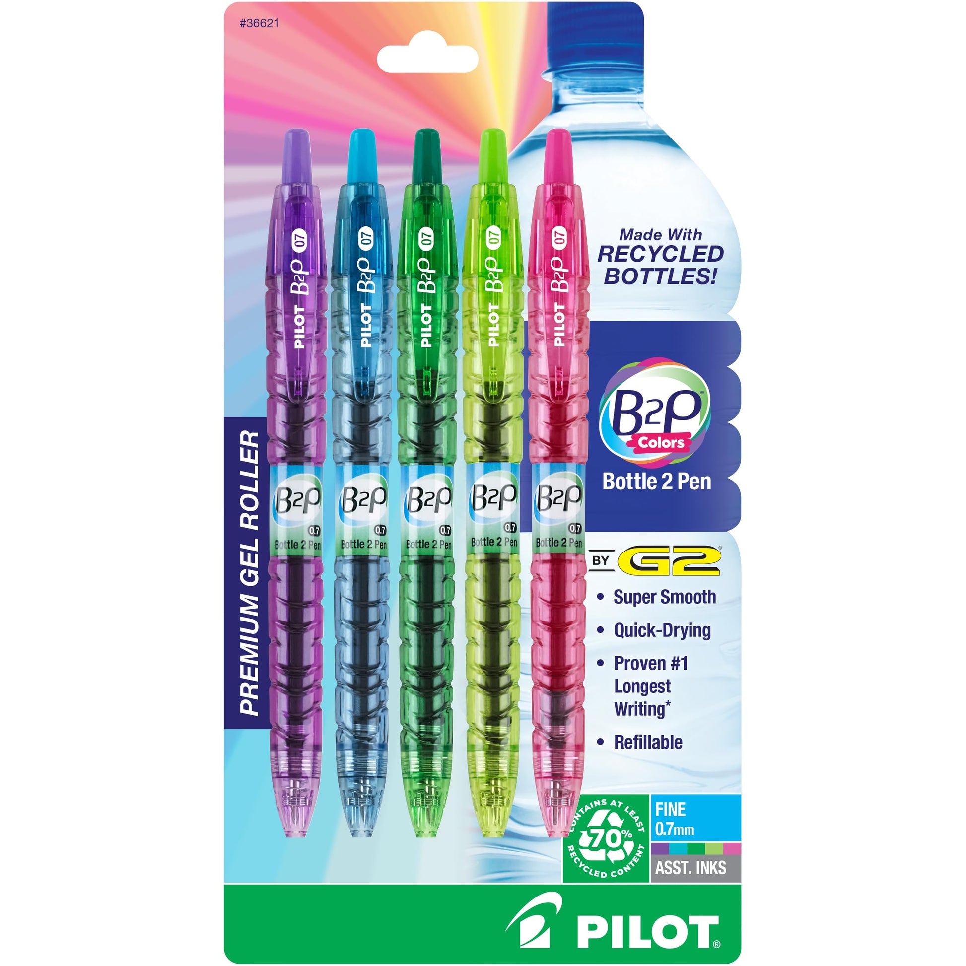 Pilot G2 Pro Premium Refillable & Retractable Gel Pen, Fine Point (0.7mm), Color May Vary, 1 Count