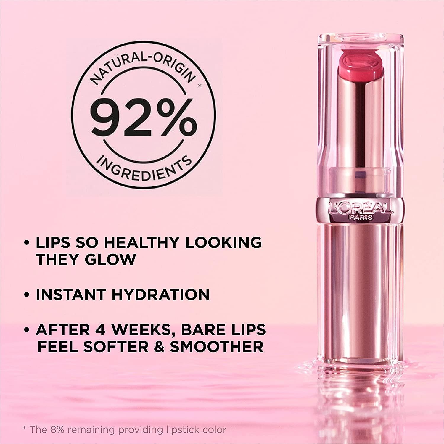 L'ORÉAL PARIS Glow Paradise Balm-in-Lipstick with Pomegranate Extract, 130 Nude Heaven, 0.1 oz