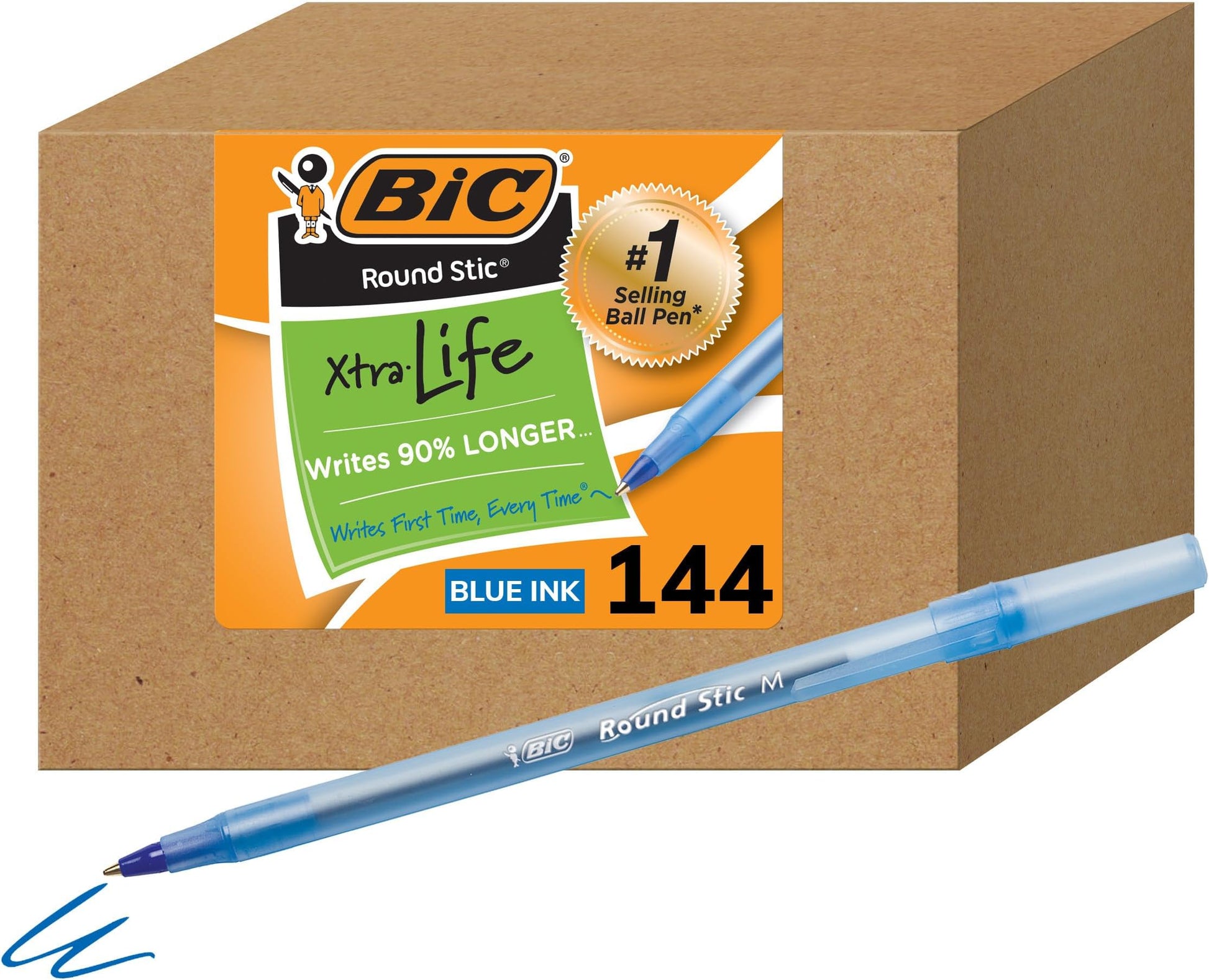 BIC ROUND STICK MEDIUM12X10 BLK