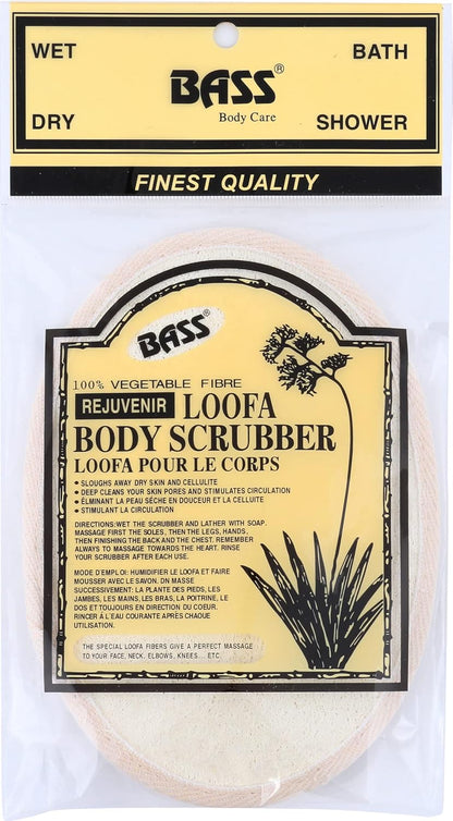 BASS BRUSHES LOOFAH,ASST COLR,XTR THIK