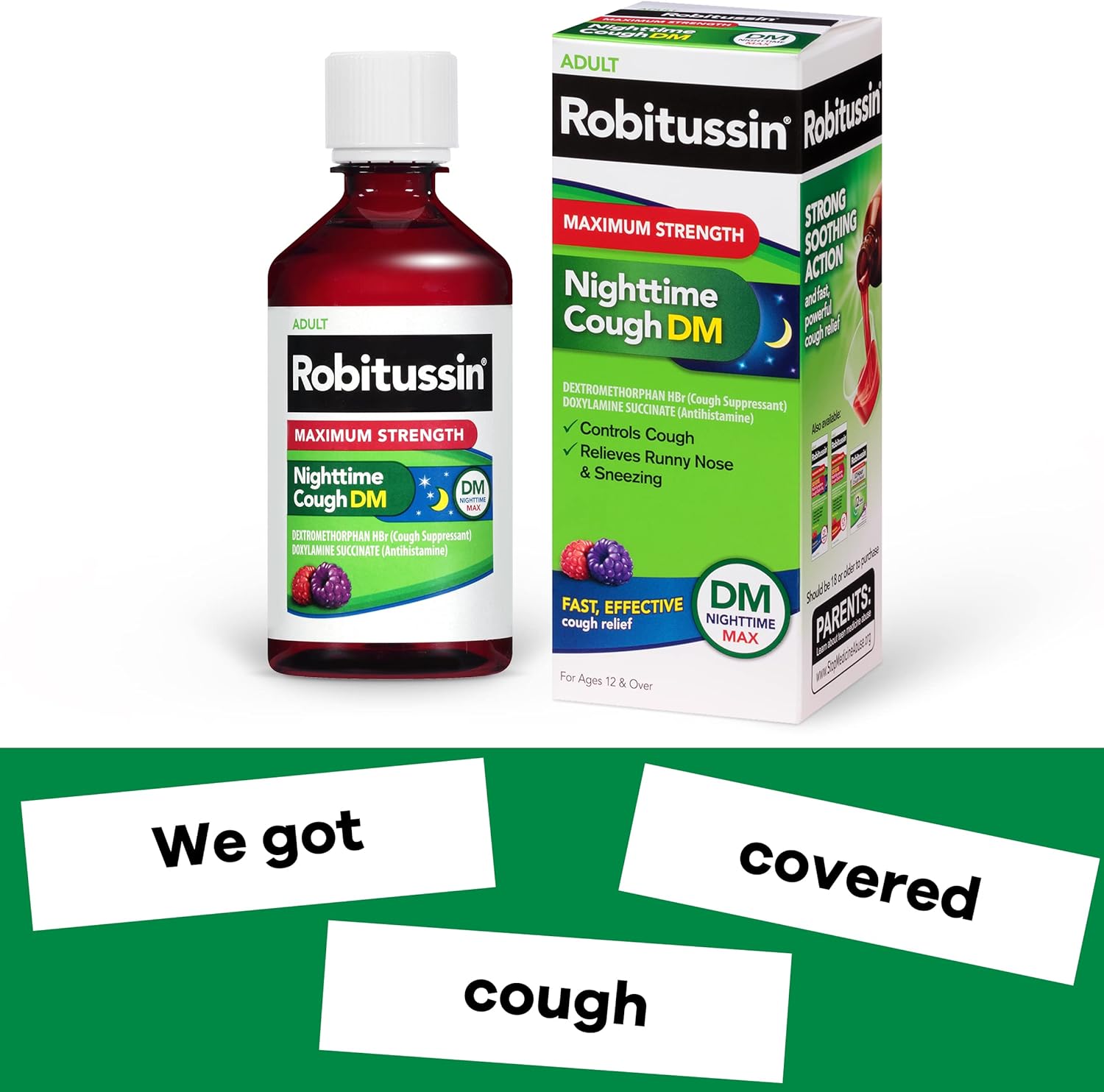 ROBITUSSIN DM MAX STR NIGHTTIME CGH 8OZ