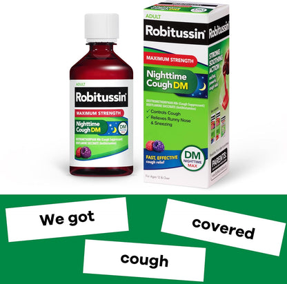 ROBITUSSIN DM MAX STR NIGHTTIME CGH 8OZ