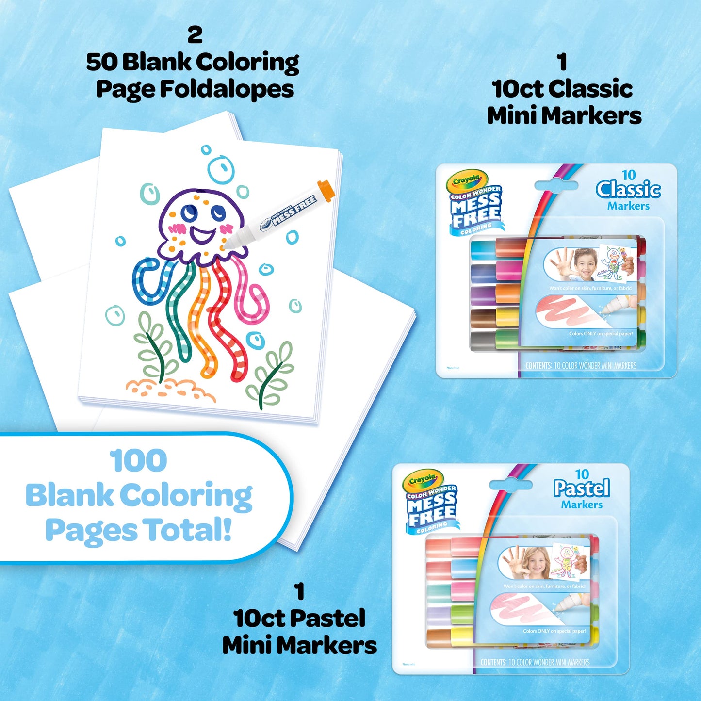 Crayola Color Wonder Mess-Free Coloring Activity Kit, 38 pieces