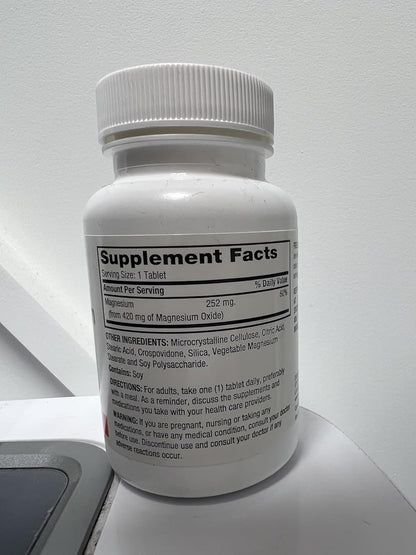 MAGNESIUM OXIDE 400MG TABLET 120CT RUGBY