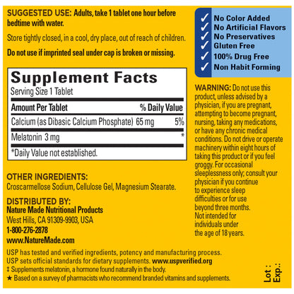 NAT B MELATONIN TB 3MG 60