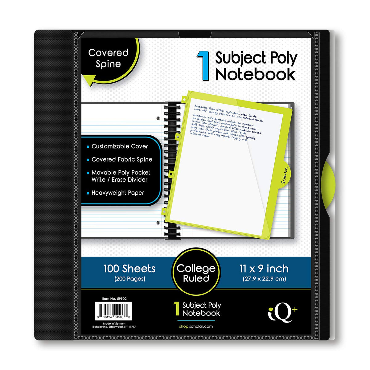 iScholar Xpression 1 Subject Notebook Durable Poly Cover