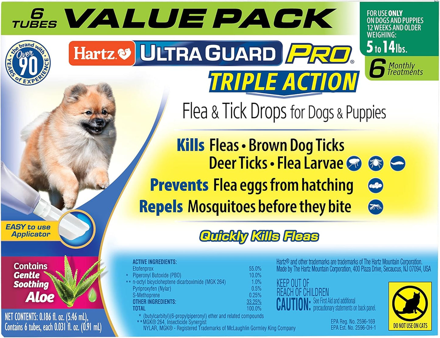 Hartz UltraGuard Pro Topical Flea & Tick Prevention for Dogs and Puppies - 31-60 lbs, 3 Monthly Treatments