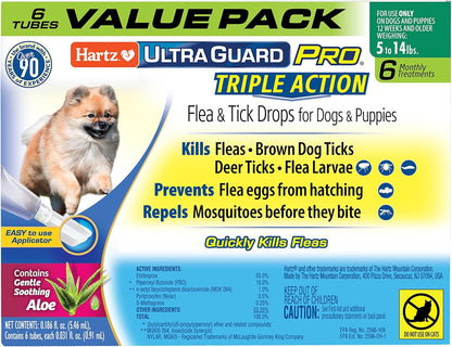 Hartz UltraGuard Pro Topical Flea & Tick Prevention for Dogs and Puppies - 61-150 lbs, 3 Monthly Treatments