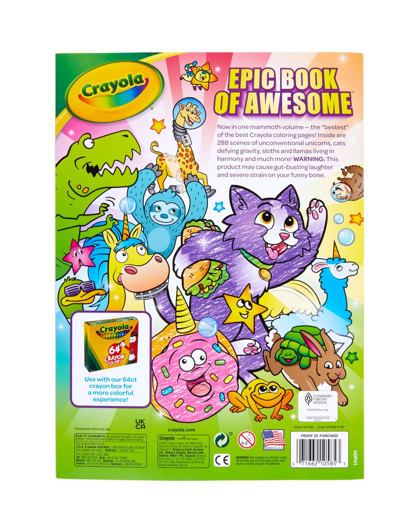 Crayola Epic Book of Awesome Coloring Book, 288 pages
