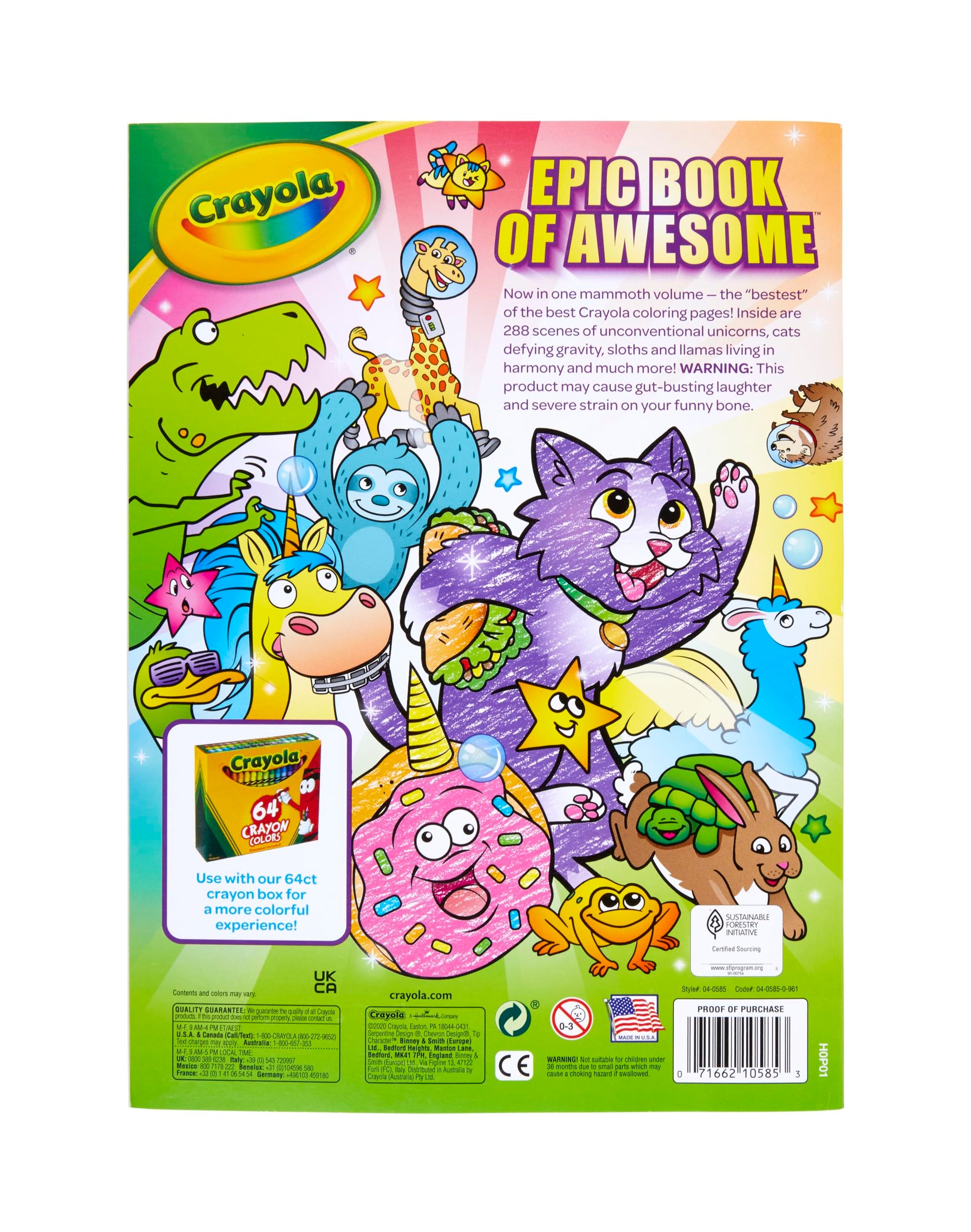 Crayola Epic Book of Awesome Coloring Book, 288 pages