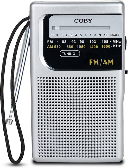 COBY AM/FM RADIO PKTSZ W/EBD