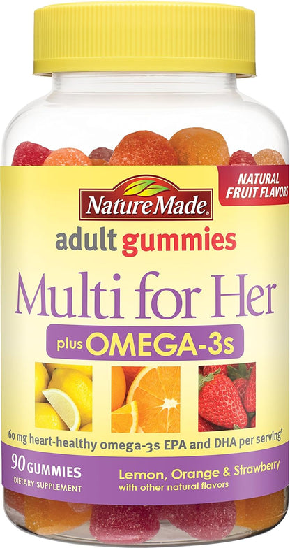 MULTI +OMEGA 3 GUMMIES 80CT NAT MADE