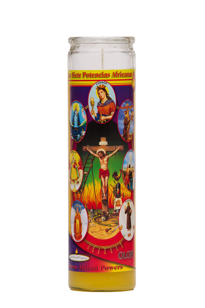 Star Candle Prayer Candle, 8in - Seven African Powers