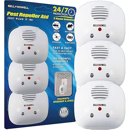 Bell + Howell Ultrasonic Indoor Pest Repeller, 4 count