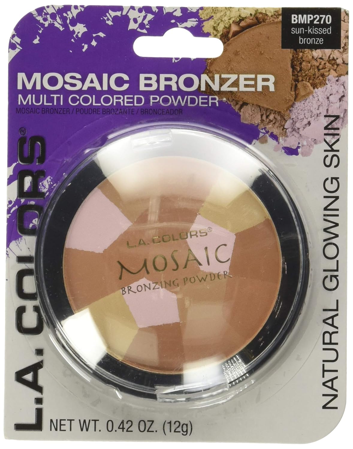 L.A. Colors Mosaic Bronzer/Blush Compact - Golden Bronze