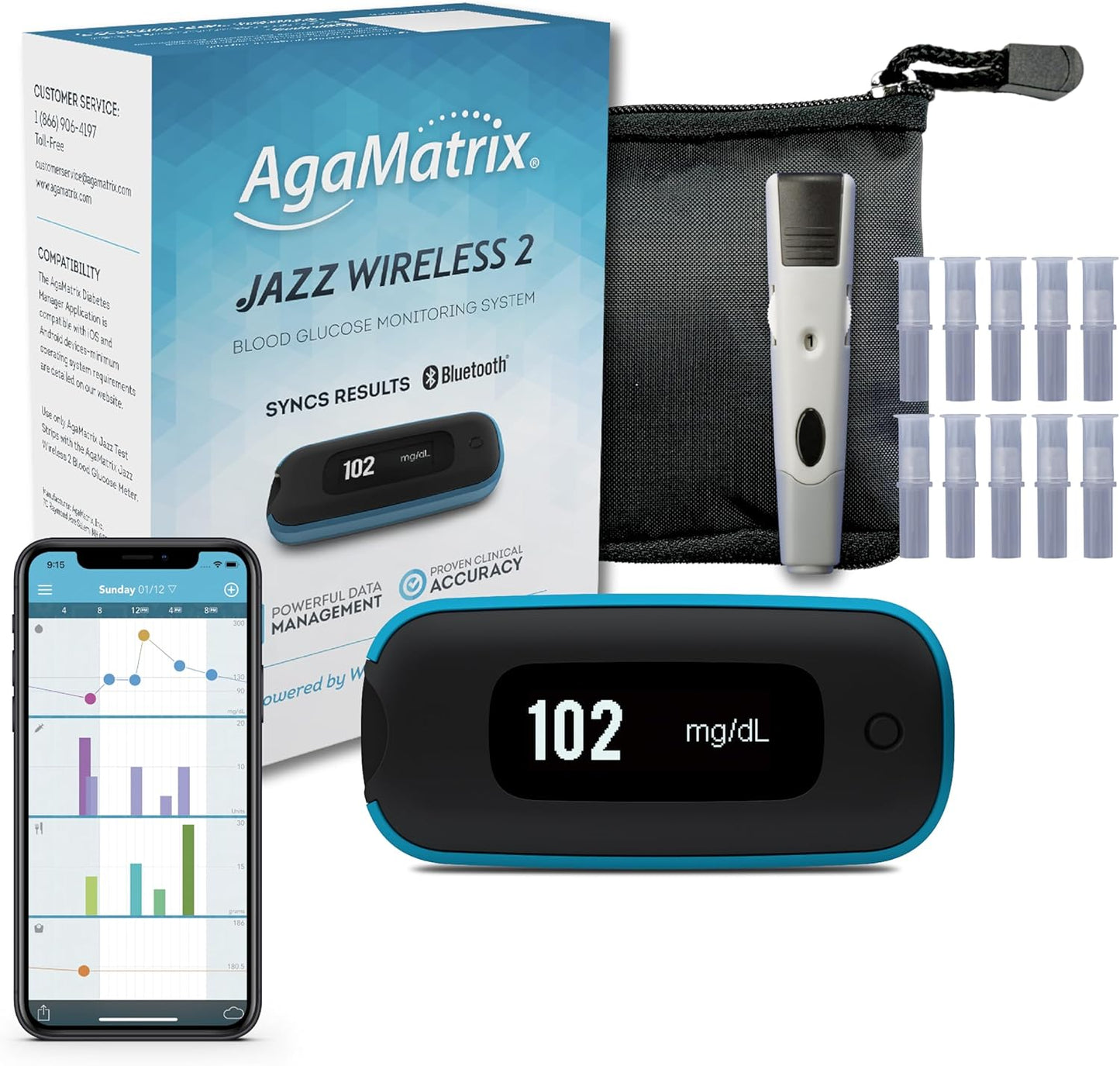 AGAMATRIX JAZZ BL GLUC TST SI 50
