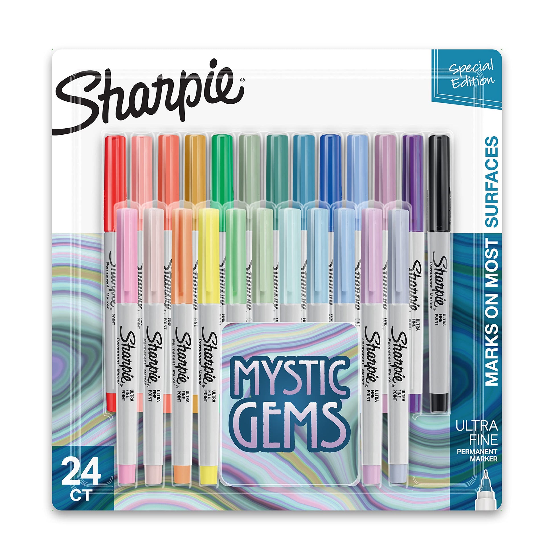 Sharpie Mystic Gems Ultra Fine Permanent Marker - Assorted Colors, 5 Count