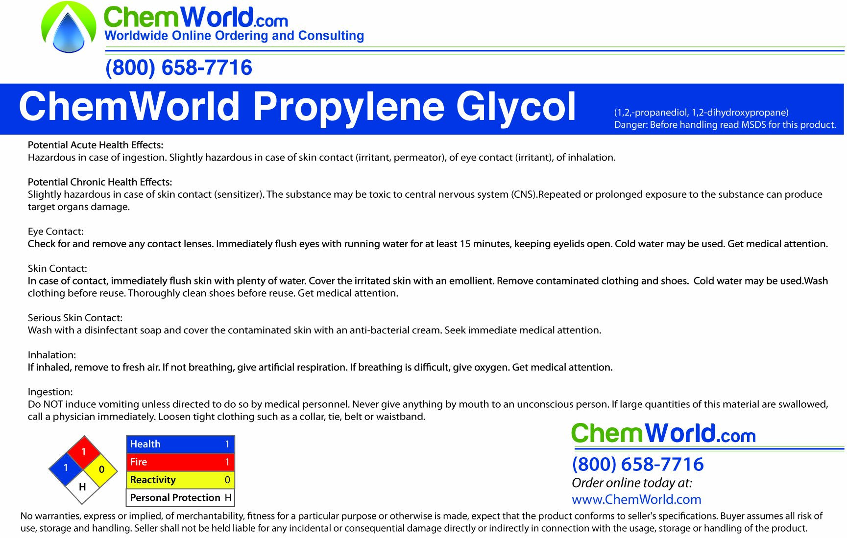 PROPYLENE GLYCOL SOLUTION 480ML PADDOCK