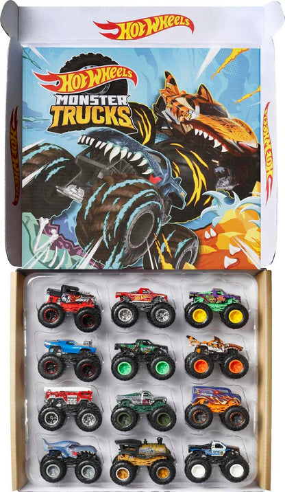 Hot Wheels Monster Trucks Set of 3 1:64 Scale Color Shifters Toy Trucks