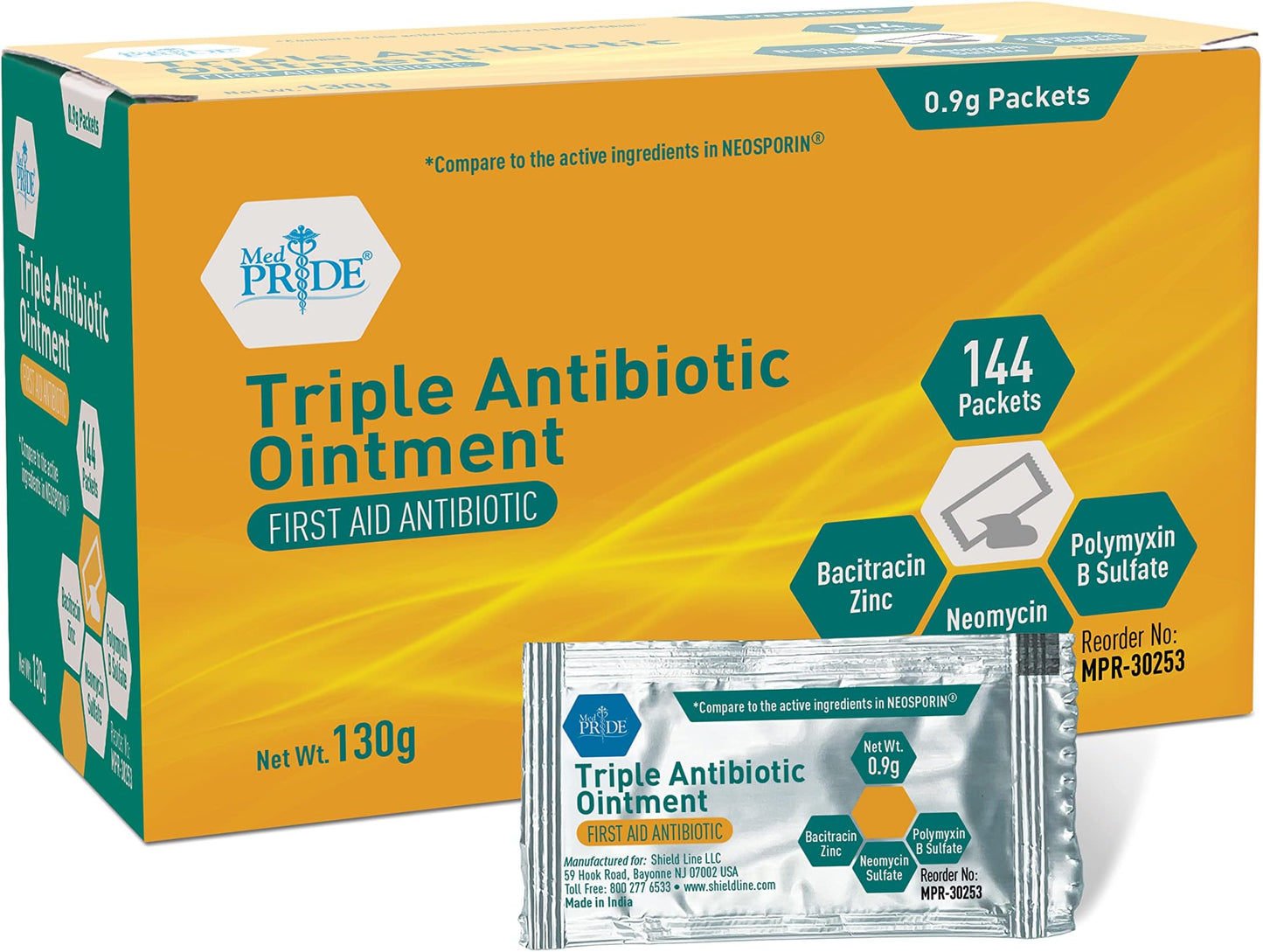 NEOSPORIN ORG OINT FOILPK 144X0.03 OZ