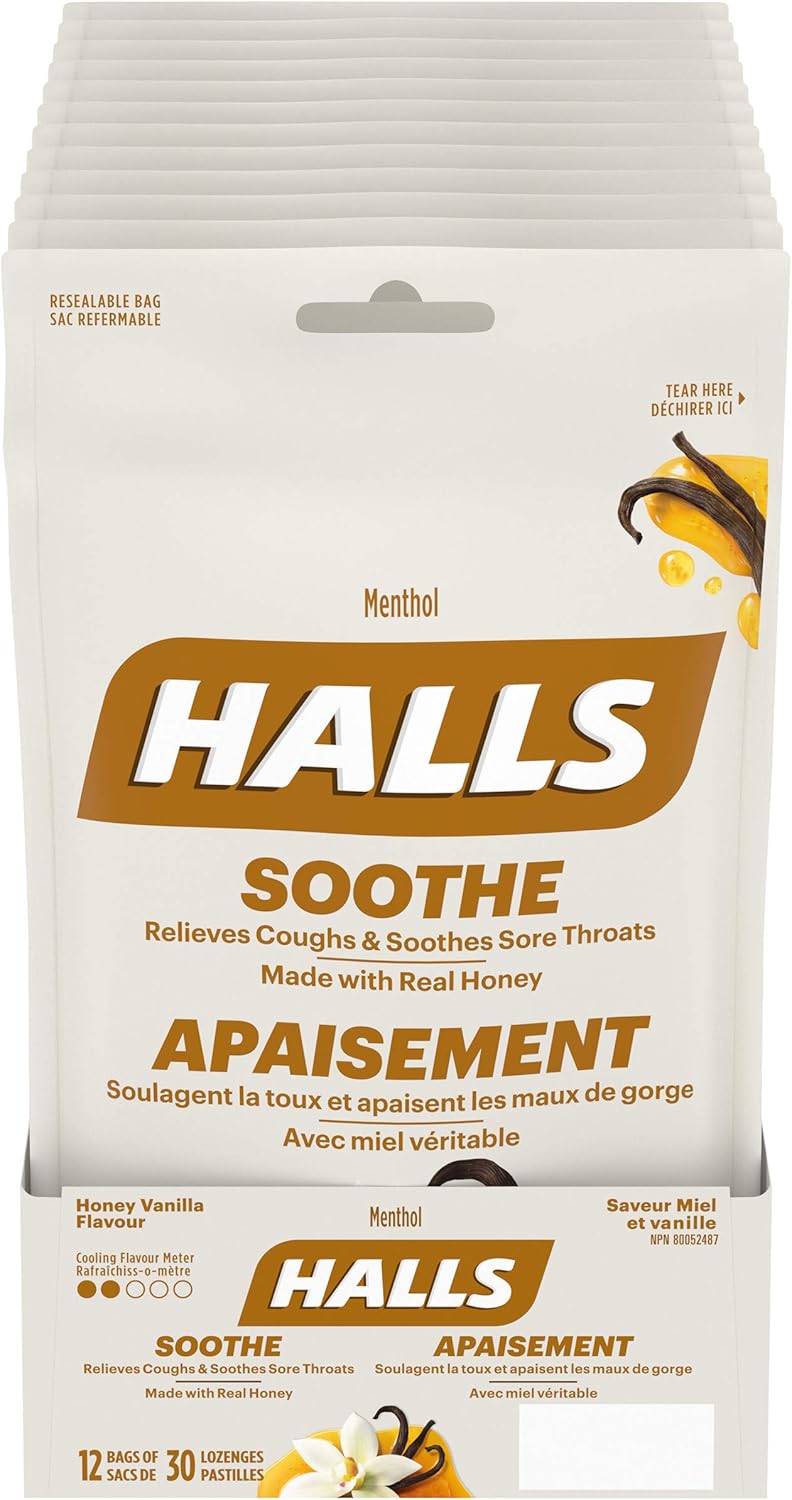 HALLS BAG HONEY VANILLA LOZ 30CT