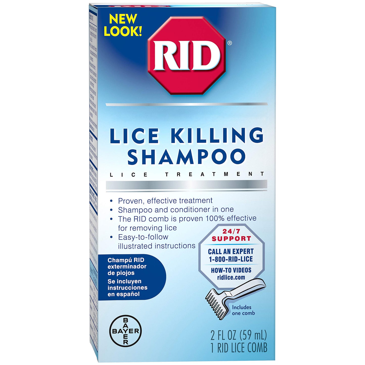 MAJOR LICE KILLING SHAMPOO+1COMB 4 OZ
