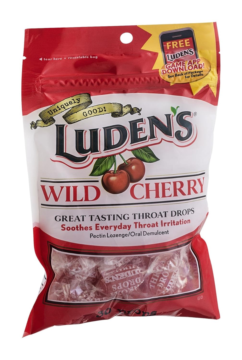 LUDENS BAG BERRY 30CT