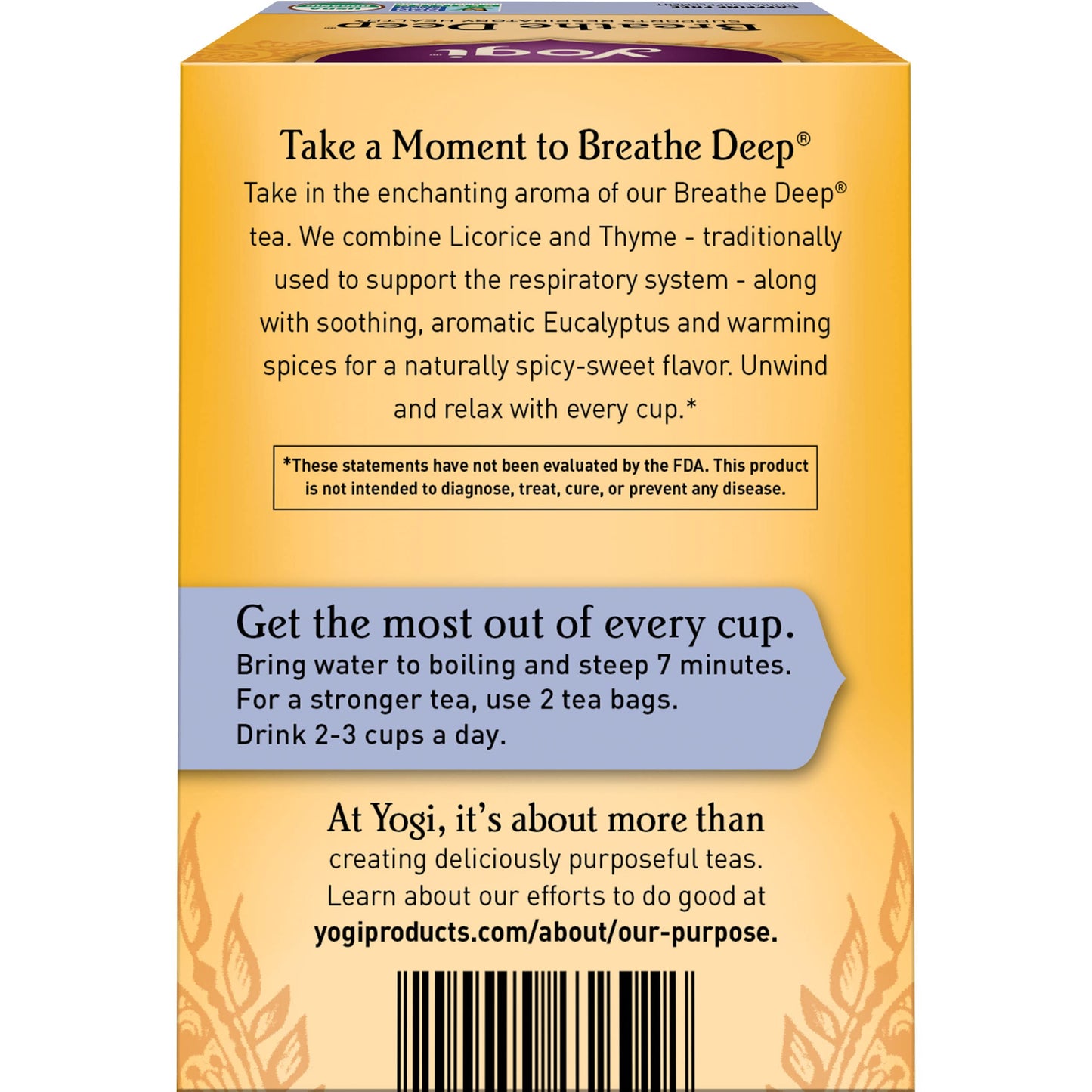 YOGI TEA,OG2,BREATHE DEEP