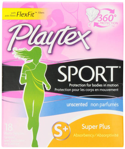 PLAYTEX TAMPON SPORT SUPER UNS 18CT