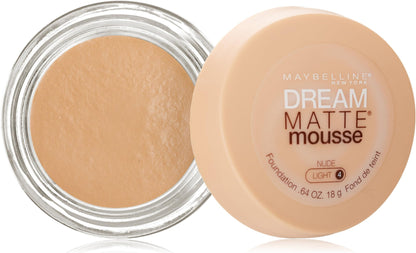 MAYBELLINE New York Dream Matte Mousse Foundation Makeup, Nude, 0.64 oz