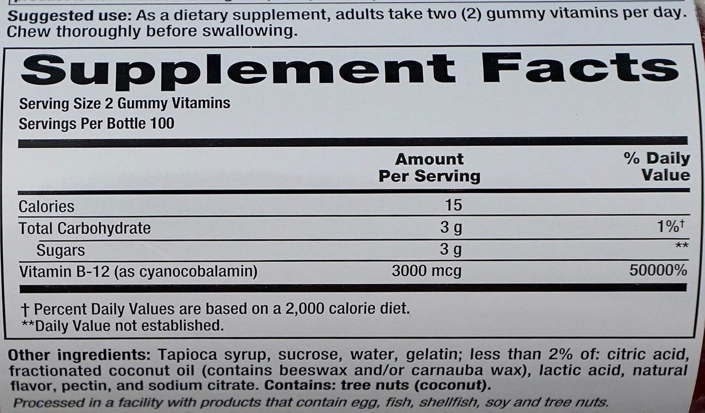 VITAFUSION B12 CW 500MCG 60
