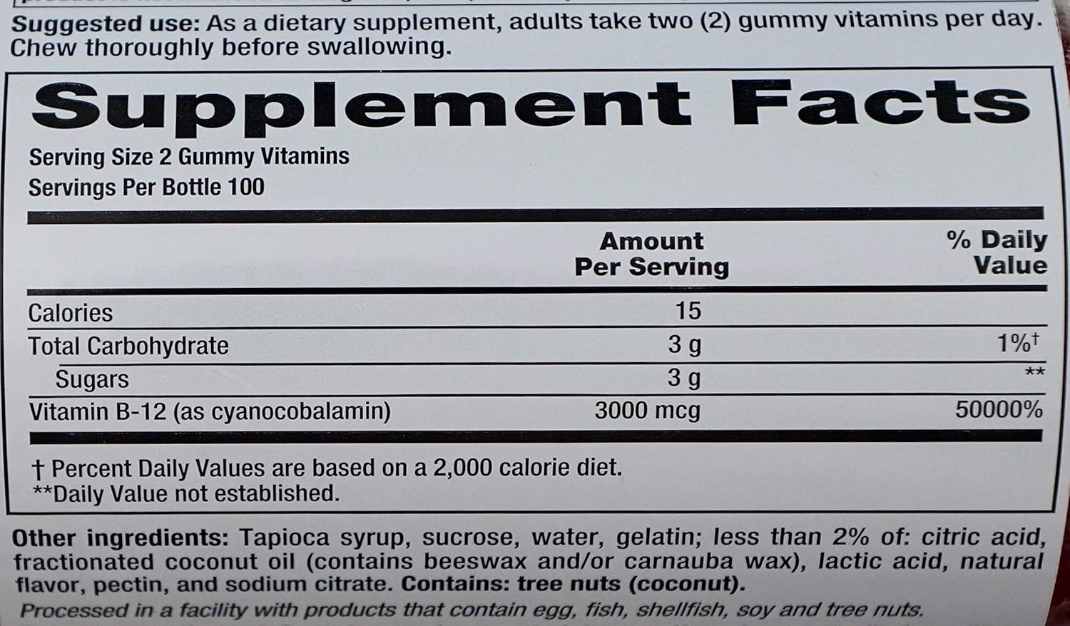 VITAFUSION B12 CW 500MCG 60