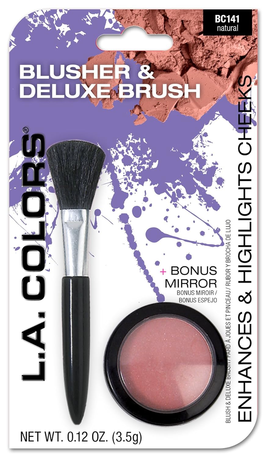 L.A. COLORS Blusher & Deluxe Brush - Natural