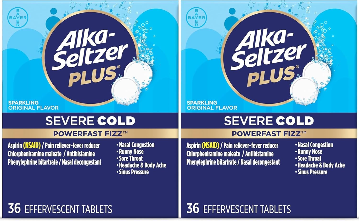 ALKA-SELTZER PLUS ORIG PWERFAST TAB 36CT