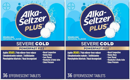 ALKA-SELTZER PLUS ORIG PWERFAST TAB 36CT