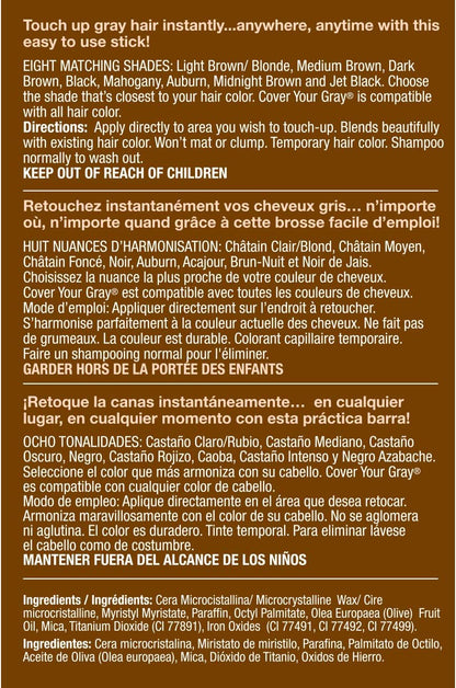 COVER YOUR GRAY STICK MED BROWN