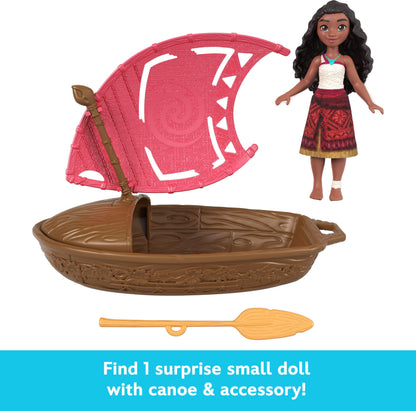 Mattel - Disney Moana 2 Wayfinder Wonders with Surprise Small Doll, Canoe & Accessory