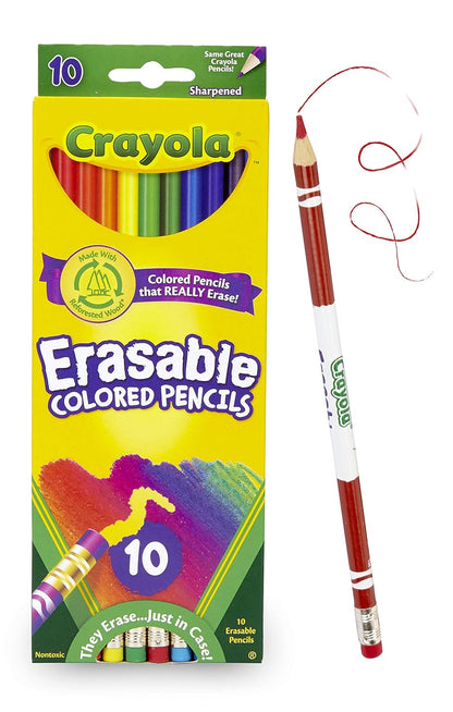 Crayola Erasable Colored Pencils, 10 count