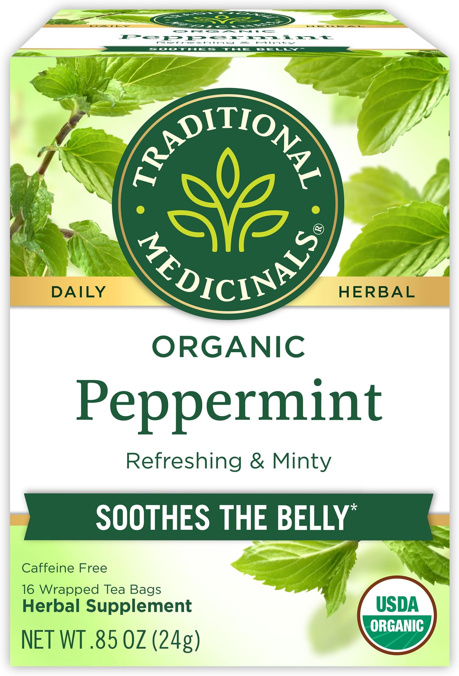 TRADITIONAL MEDICINALS HERB TEA,OG2,PEPPERMINT