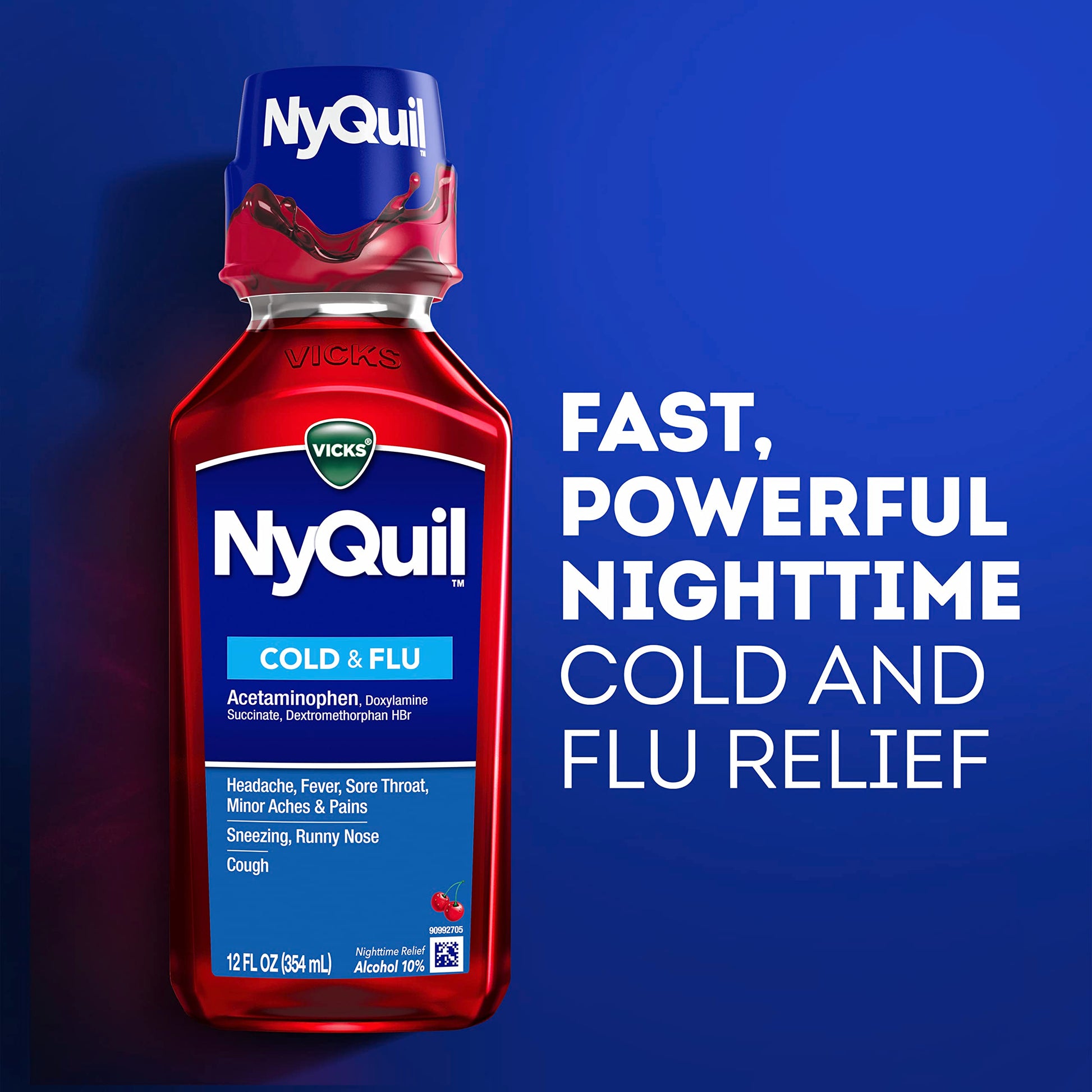 NYQUIL COLD & FLU CHERRY LIQ 12OZ