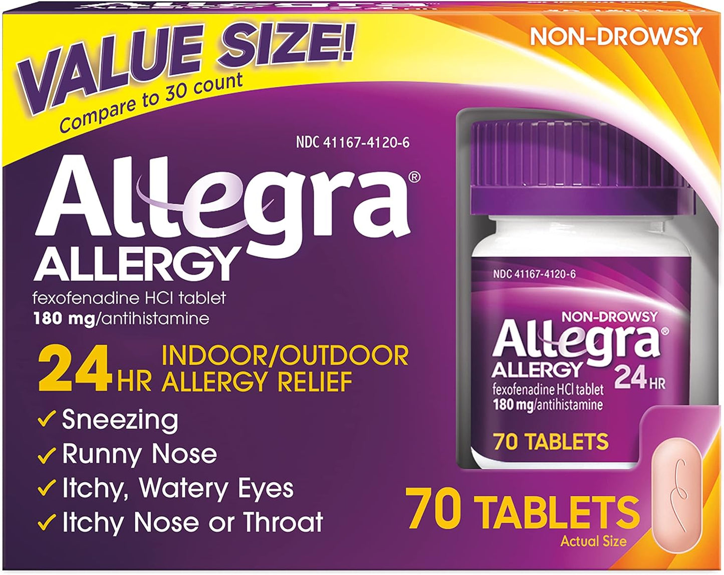 ALLEGRA 24H TB 180MG 70