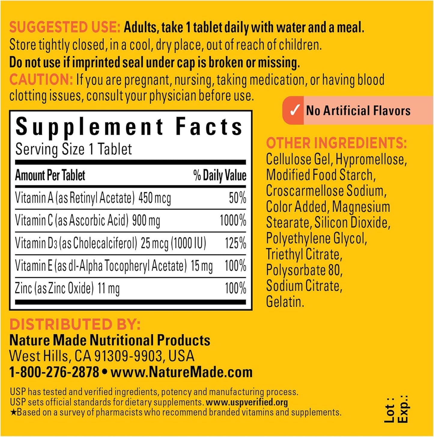 VITAMIN C + ZINC IMMUNE GMY 60 NAT TRU