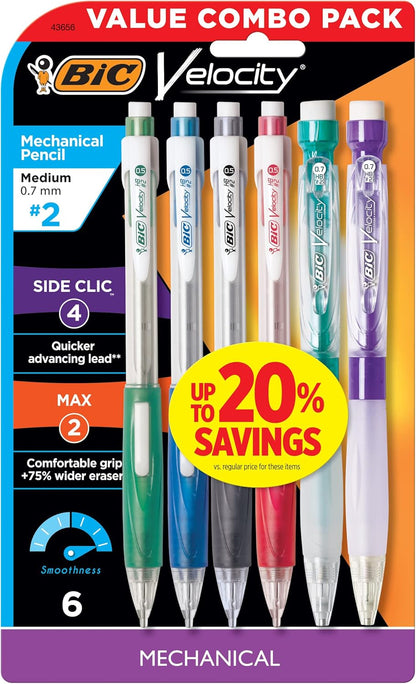 BIC PNCL VELOCITY 6X2 .7MM BLK