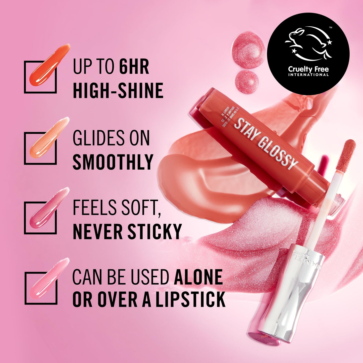 Rimmel Stay Glossy Lip Gloss in 143 Sundae Best