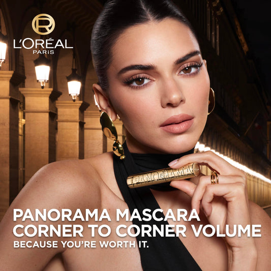 L'ORÉAL PARIS Voluminous Panorama Volumizing and Lengthening Waterproof Mascara, 703 Black Waterproof, 0.33 fl oz