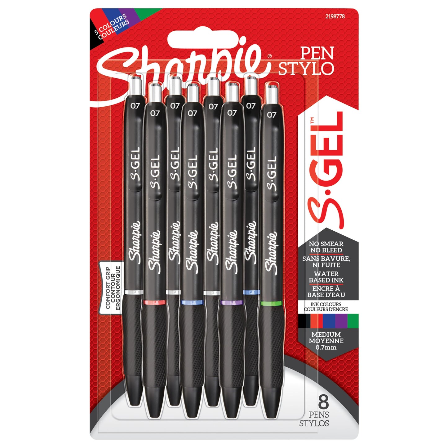 Sharpie S-Gel Medium Tip Retractable Pens - Assorted, 4 count
