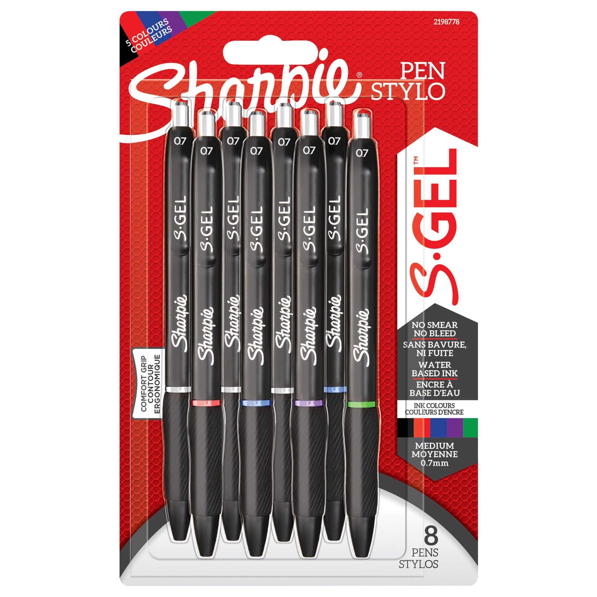 Sharpie S-Gel Medium Tip Retractable Pens - Assorted, 4 count