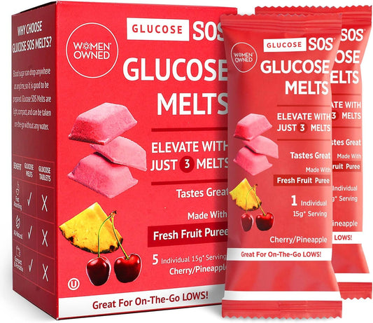 GLUCOSE SOS MELTS CHERRY PINEAPPLE 5CT